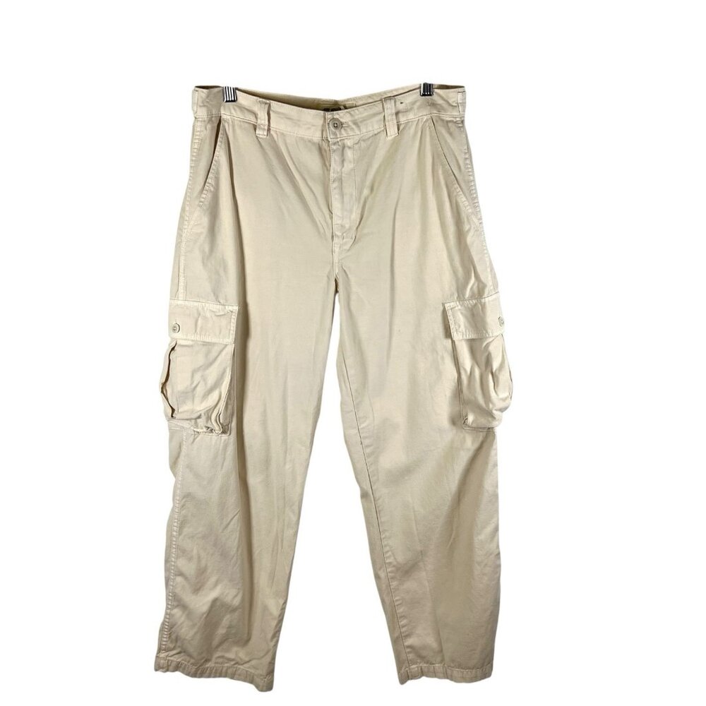 Madewell Low Slung Cargo Pants Womens‎ 28 Ivory Wide Leg Casual Designer skater